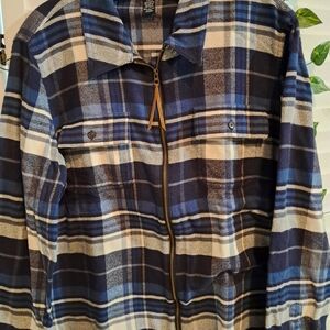 Plaid Blue and White Women's Top